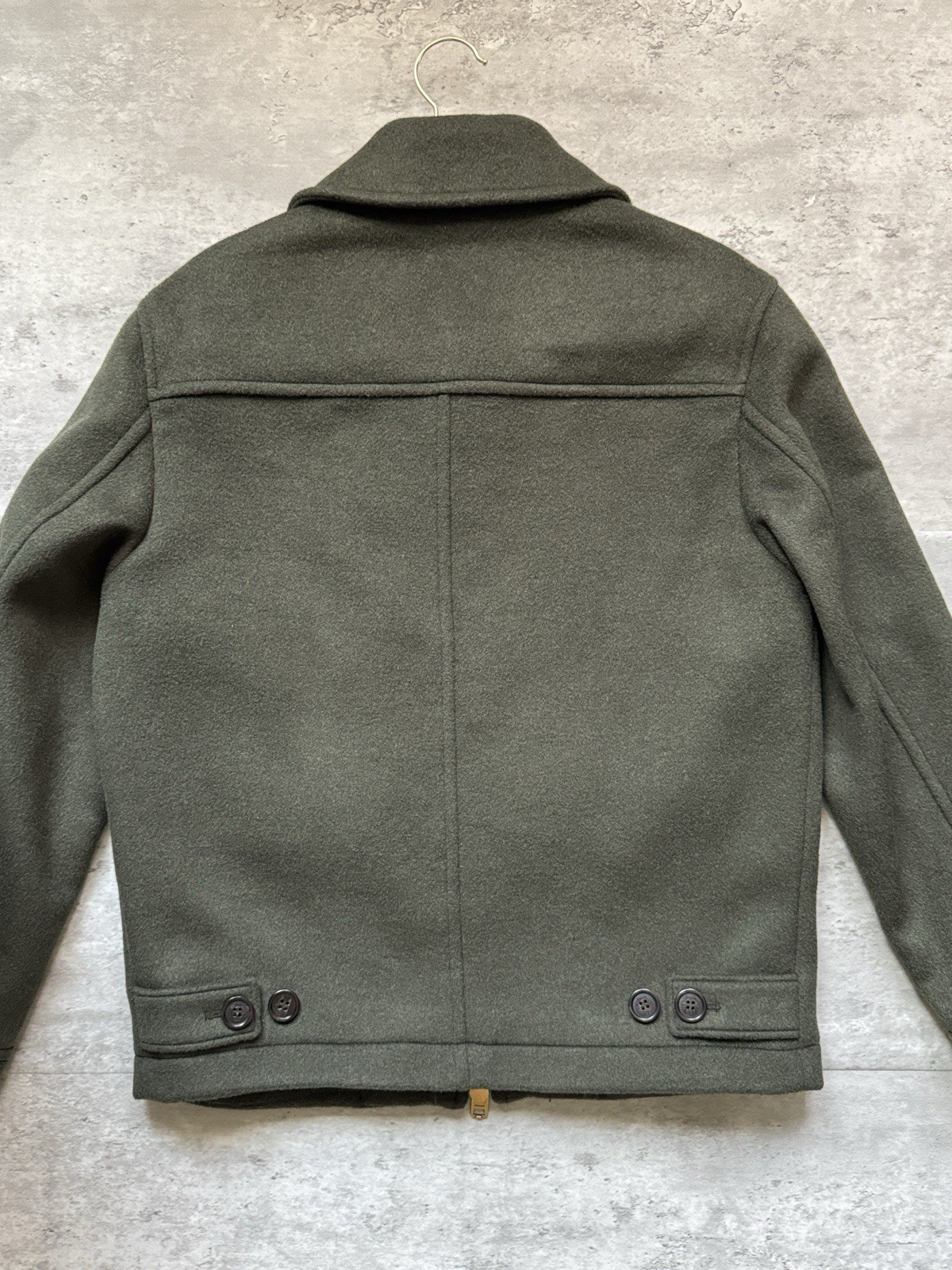 Coach Green Wool Coat Size XS Excellent Condition Pre-Owned Limited Edition Rare