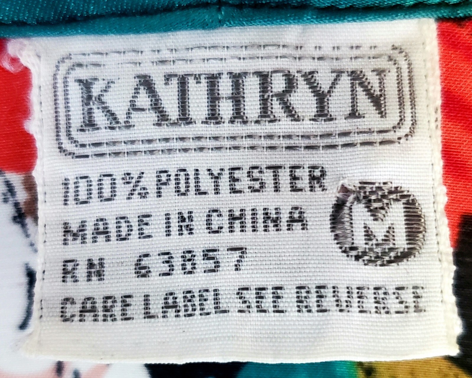 Vntg Kathryn 'Silky’ Teal Multi Floral Loungewear, Medium