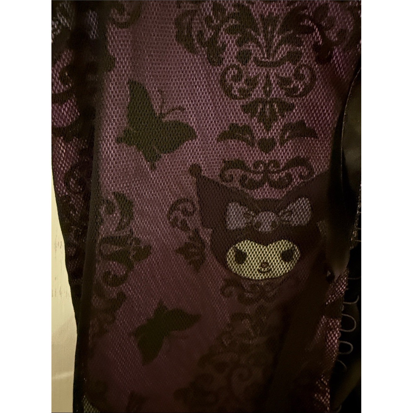 Kuromi Whimsy Goth Lace-Up Corset Tank Top Purple & Black Fairycore Y2K Size M