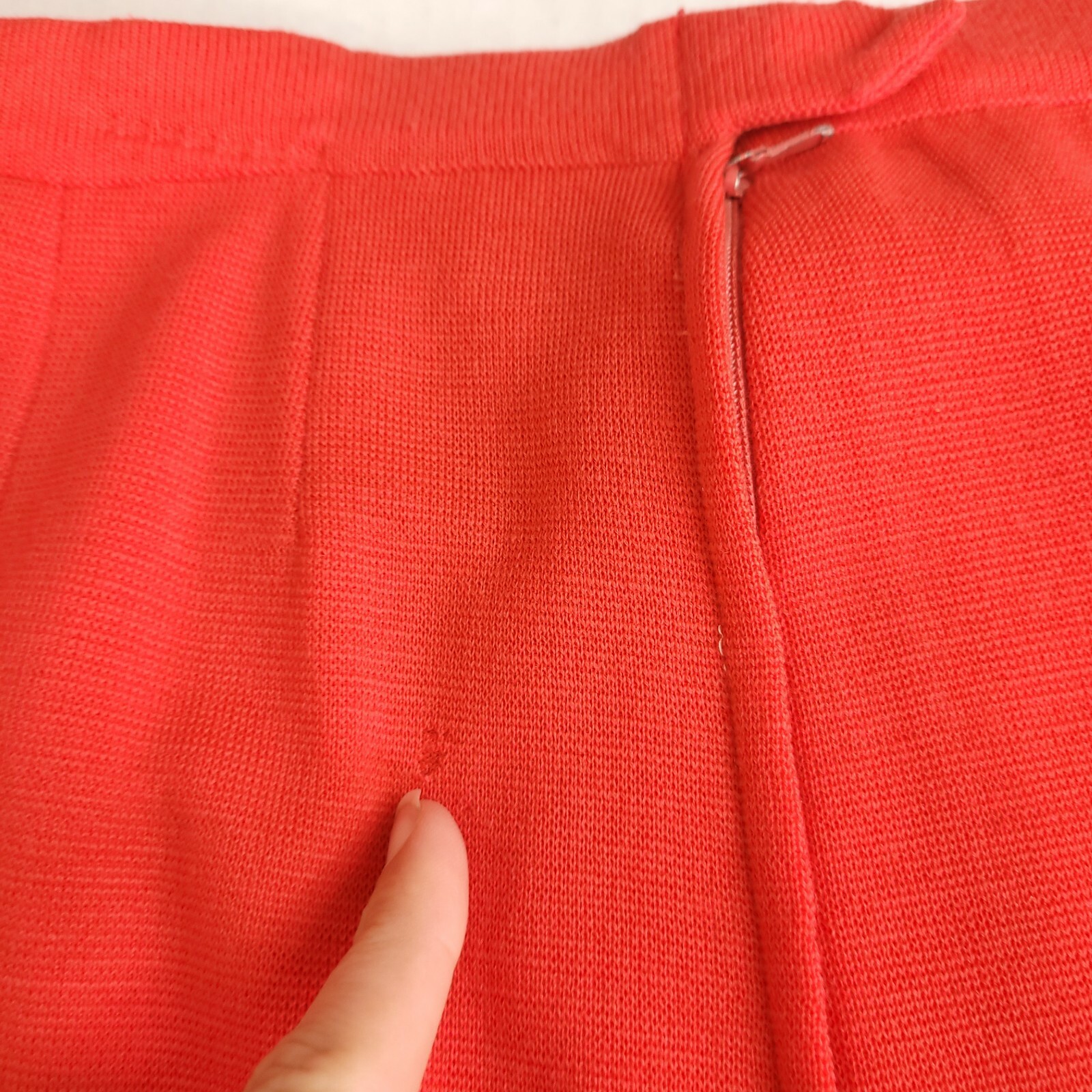 VTG 60s Gino Paoli Pink Peach Wool Knit 2 Pc Suit Loopy Yarn Detail Size 14