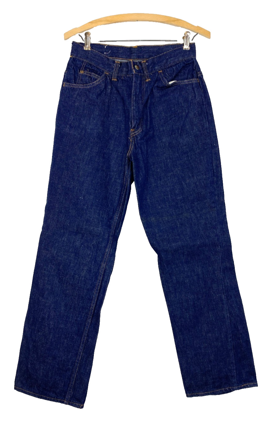 Vintage 1970s LEVI’S for GALS BIG E jeans high waist dark blue wash cotton denim