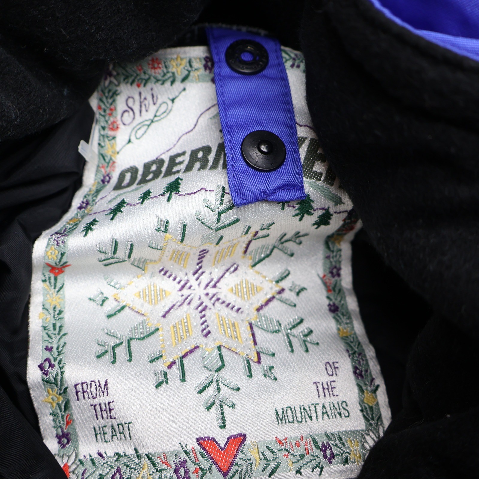 Obermeyer Snowsuit Women Large Blue Rain Wind Belted Retro Winter 80s VTG 34×35