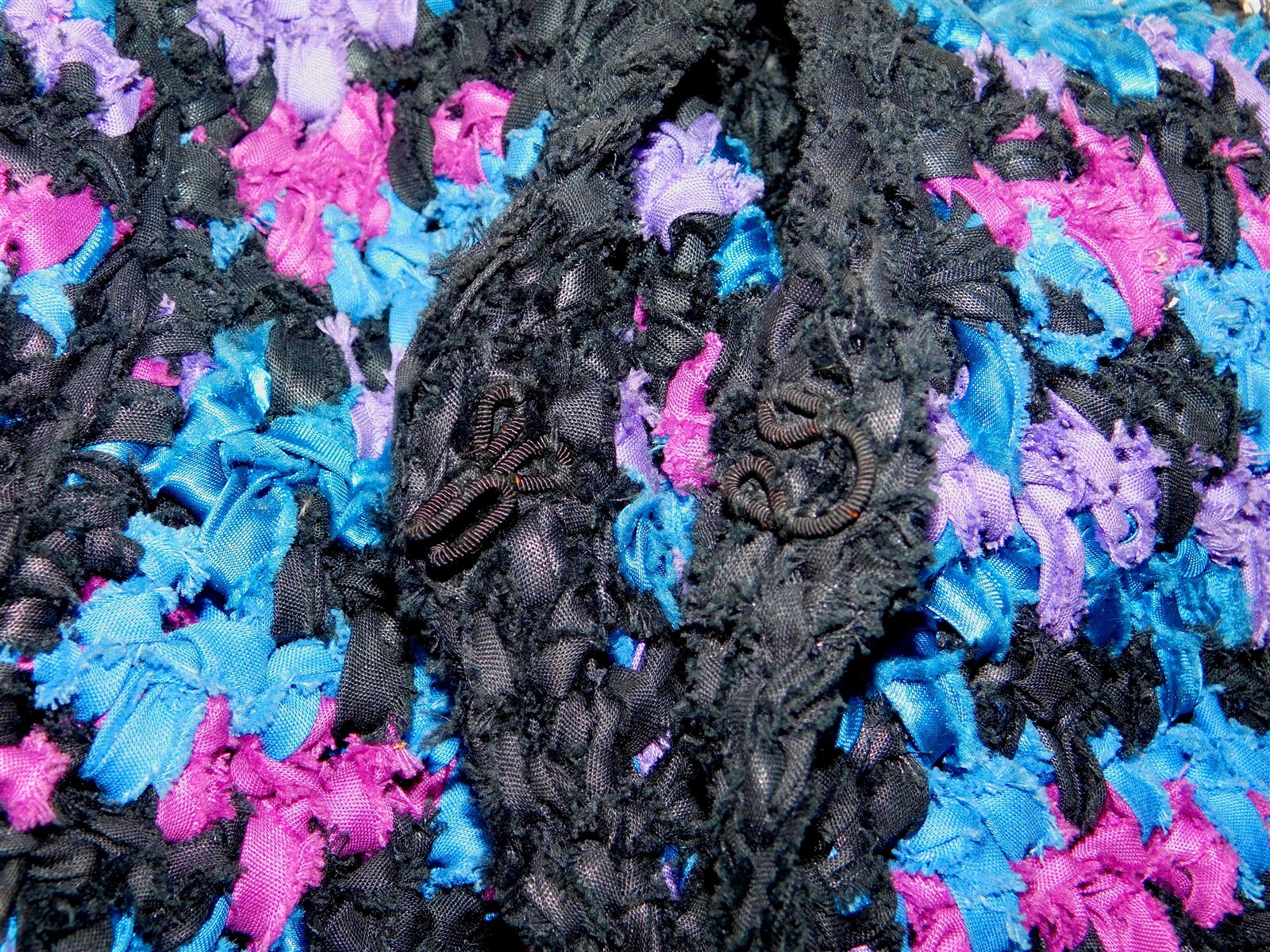 Estelle Gracer Blue Purple Chunky Knit Crop Jacket Sweater 1989 Glam Small