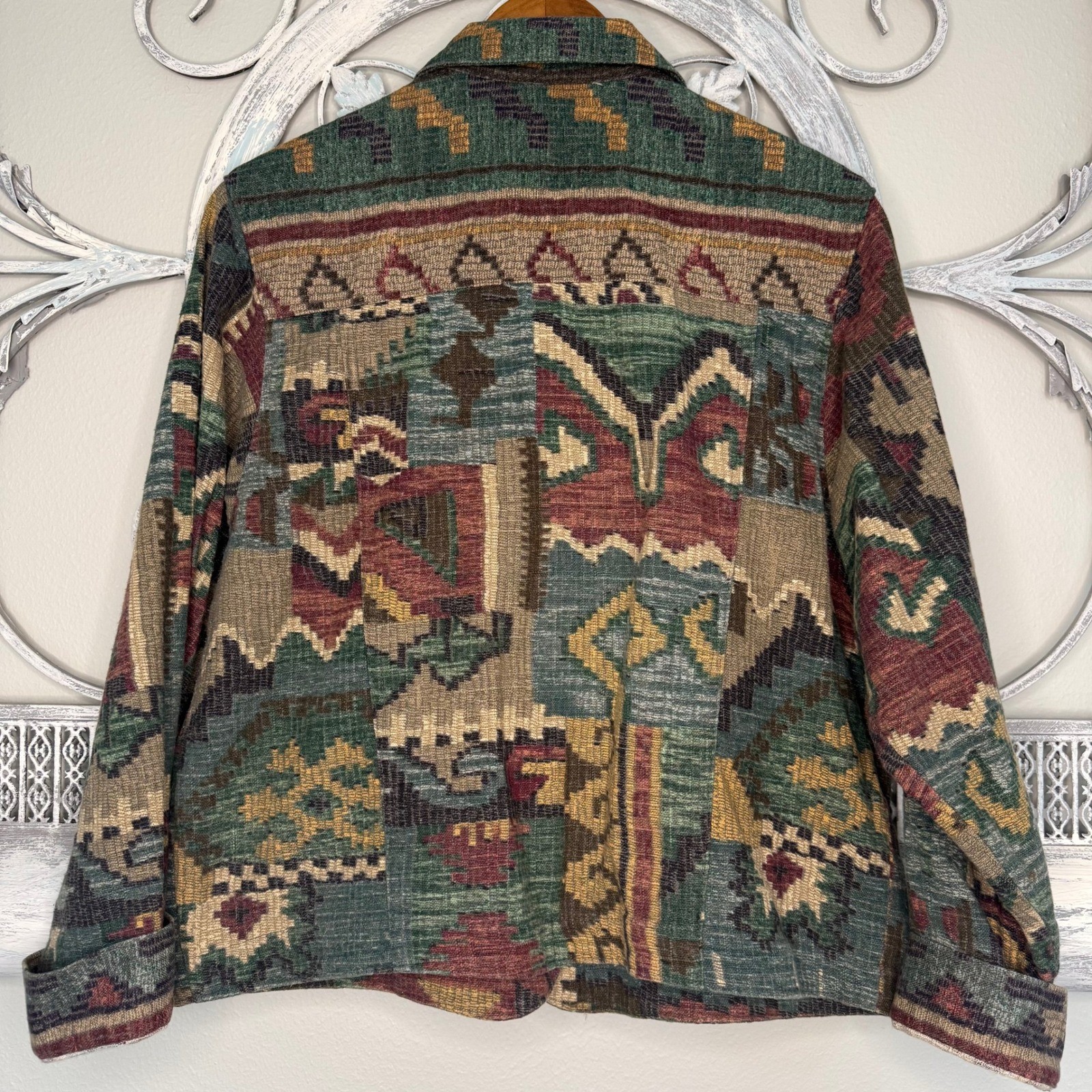 Vintage 1990’s Willowbend Southwestern Tapestry Jacket Womens Large Made in USA