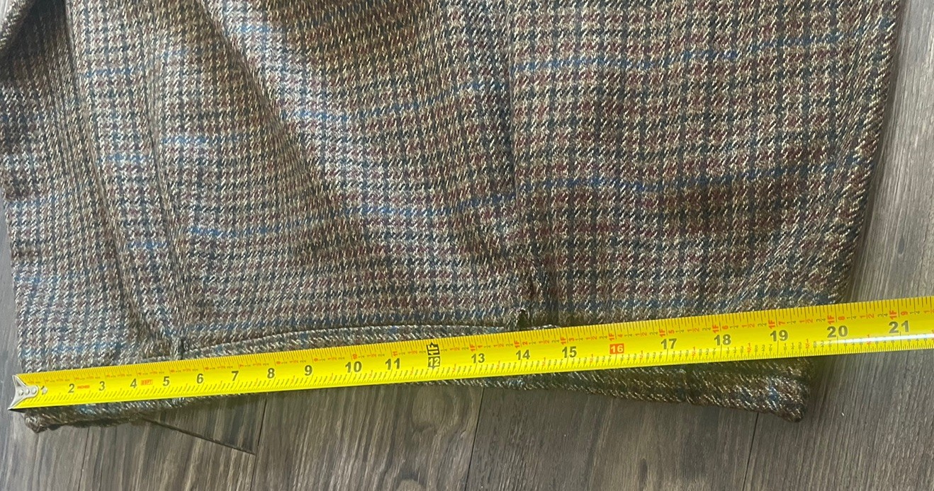 JH Collectibles Vtg Skirt Suit Wool Women 24W Brown Earth Tones Academia