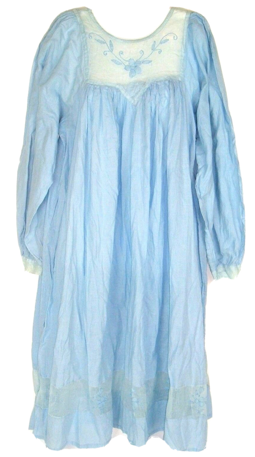 Vintage Dress 70s Floral festival India Boho Hippy Cotton M Orients Exclusive