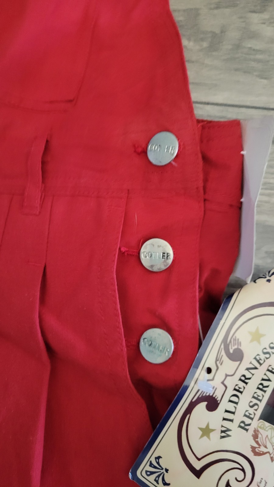 Vintage 1992 Cotler Wilderness Reserve Red Overalls Womens NOS 90s Workwear
