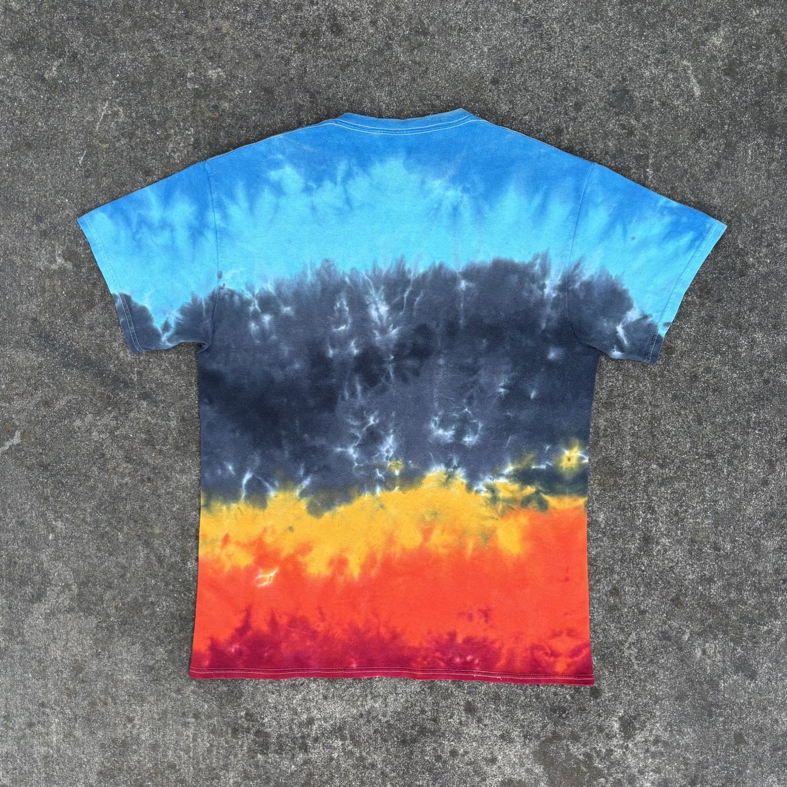 Vintage Y2k Led Zeppelin Band Multi Color Tie Dye Graphic Tee Men’s Medium
