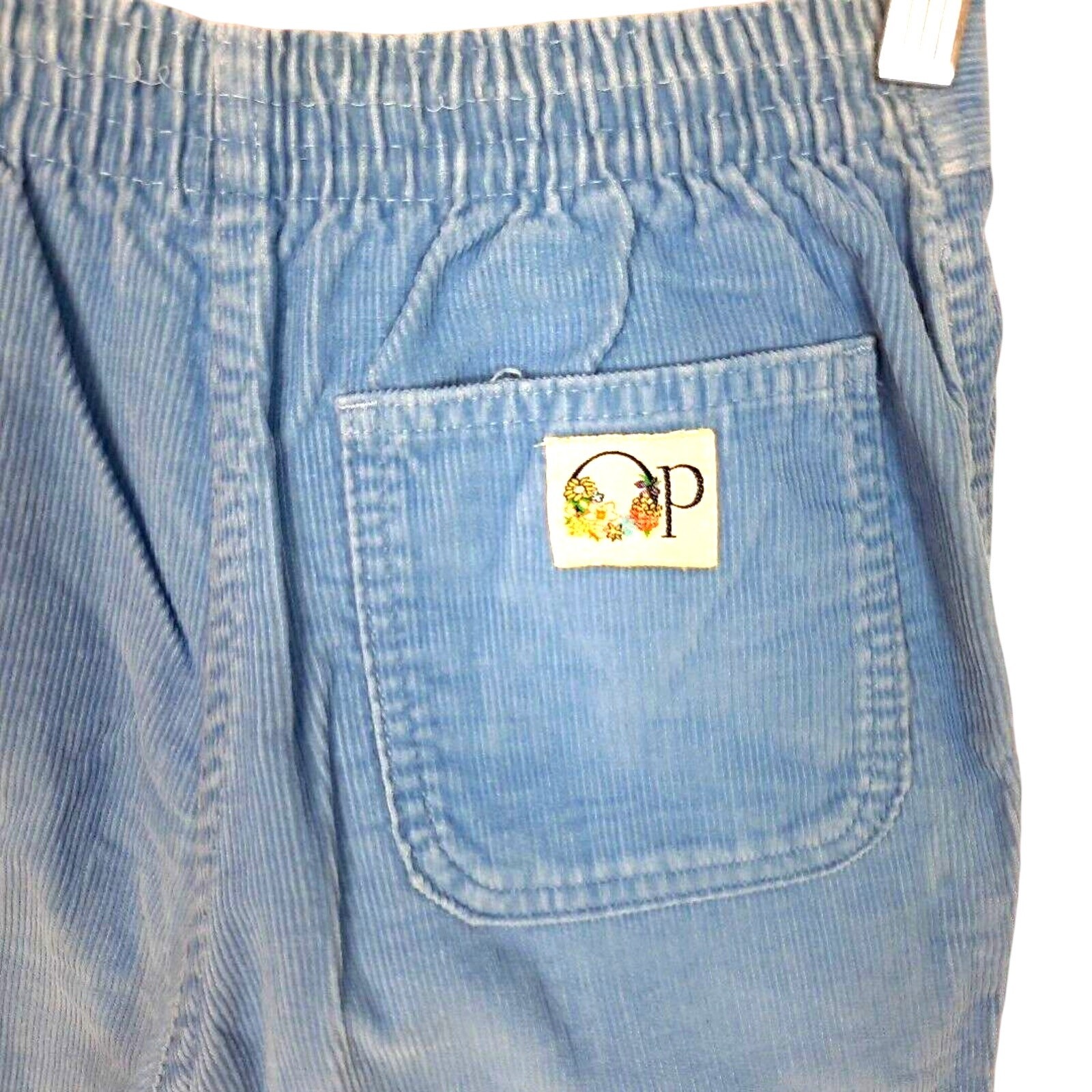 Vintage OP Ocean Pacific High Waist Corduroy Pants Small 24×29 Blue Surf Skate
