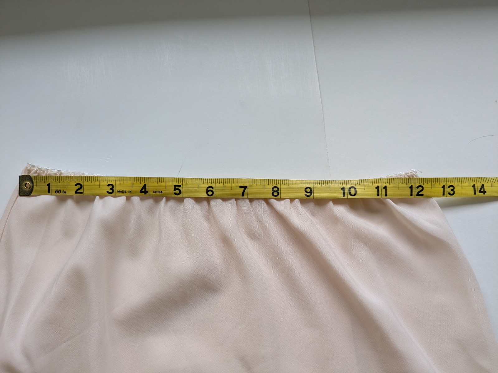Vintage Farr West Skirt Maxi Half Slip Back Slit Lace Hem Cream White Size XS