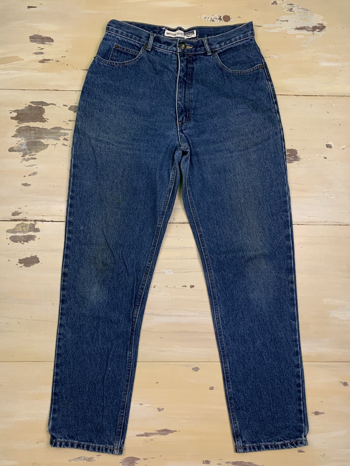 BUGLE BOY: Vtg 80s-90s High Waist Tapered Mom Faded Blue Jeans, Womens 10 x 30 L
