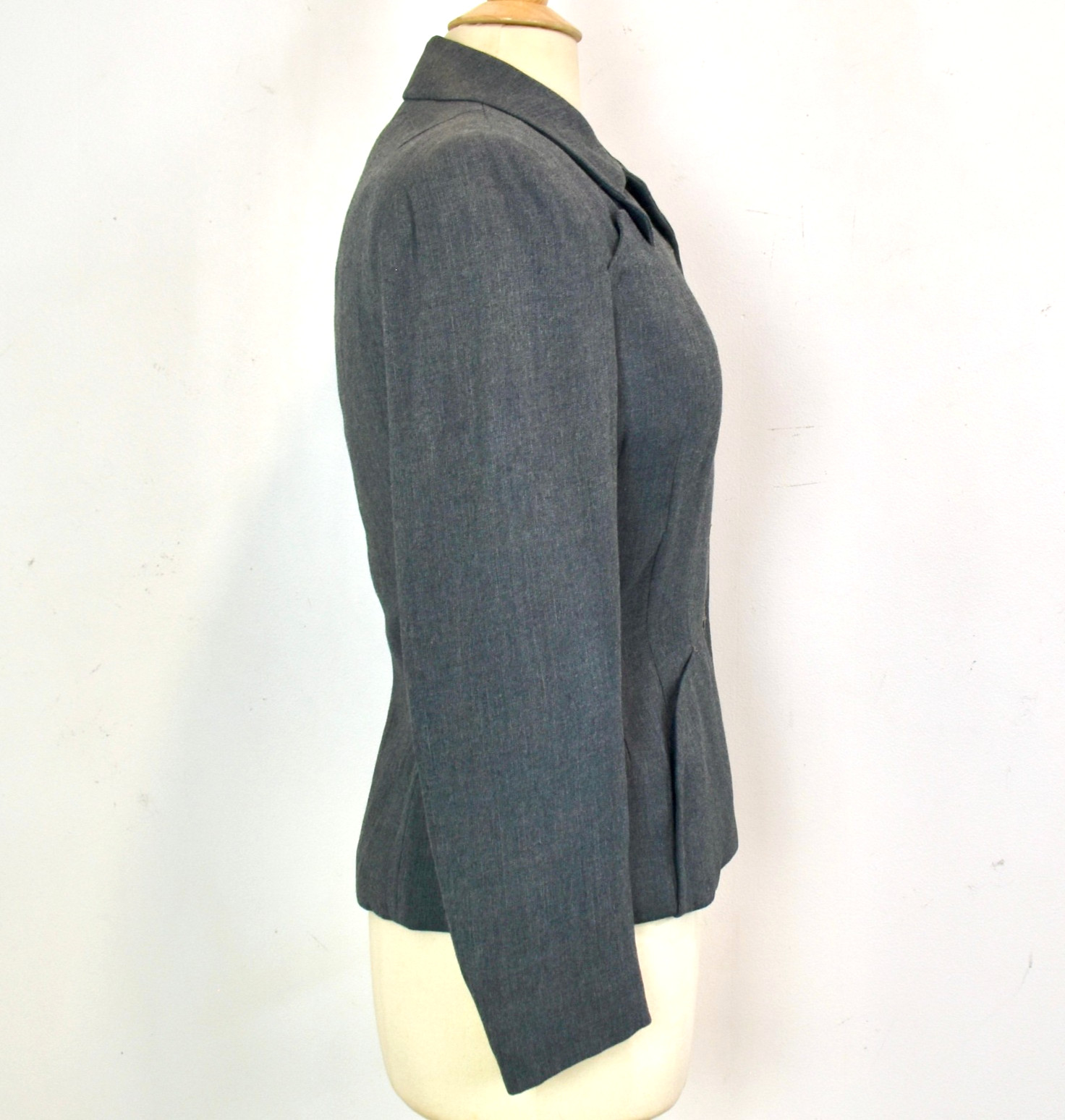 Vtg 40s Hourglass Blazer Jacket Shoulder Pads & Vtg Details S/M EUC