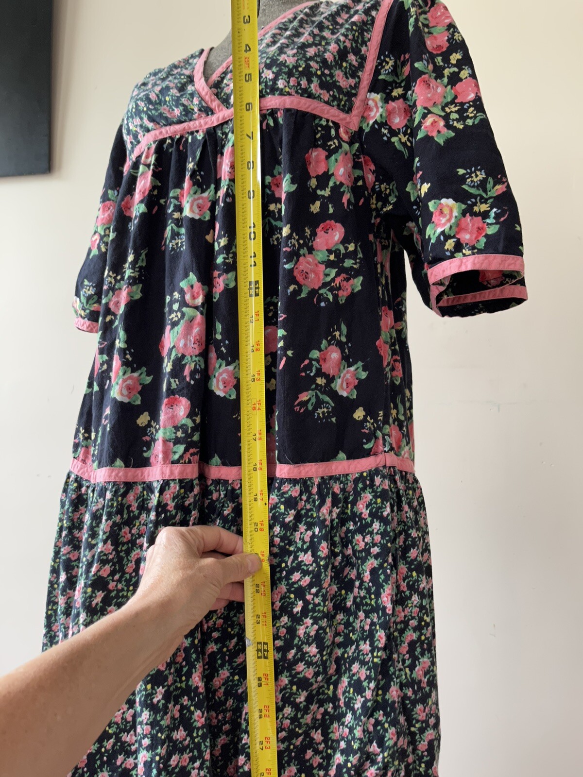 Vintage Cottage Core Prairie Patchwork Floral Dress Sz 8/10 Like Gunny Sax