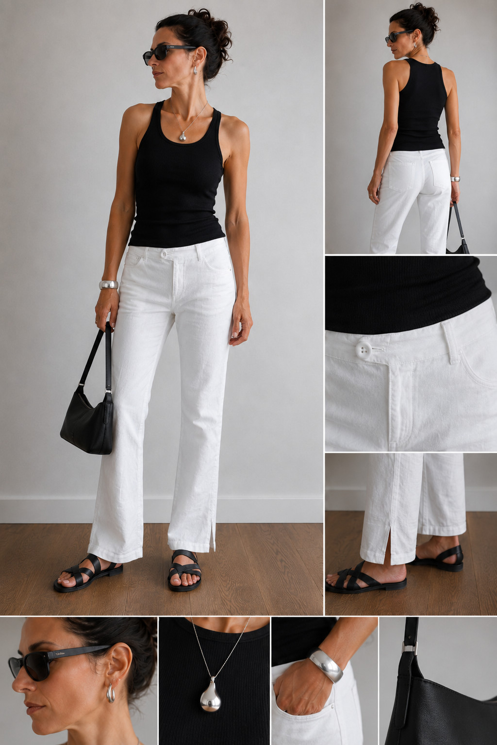 Hemp Pants KristenseN DU NORD Y2K White 34 36 Made in Italy Bootcut Luxury