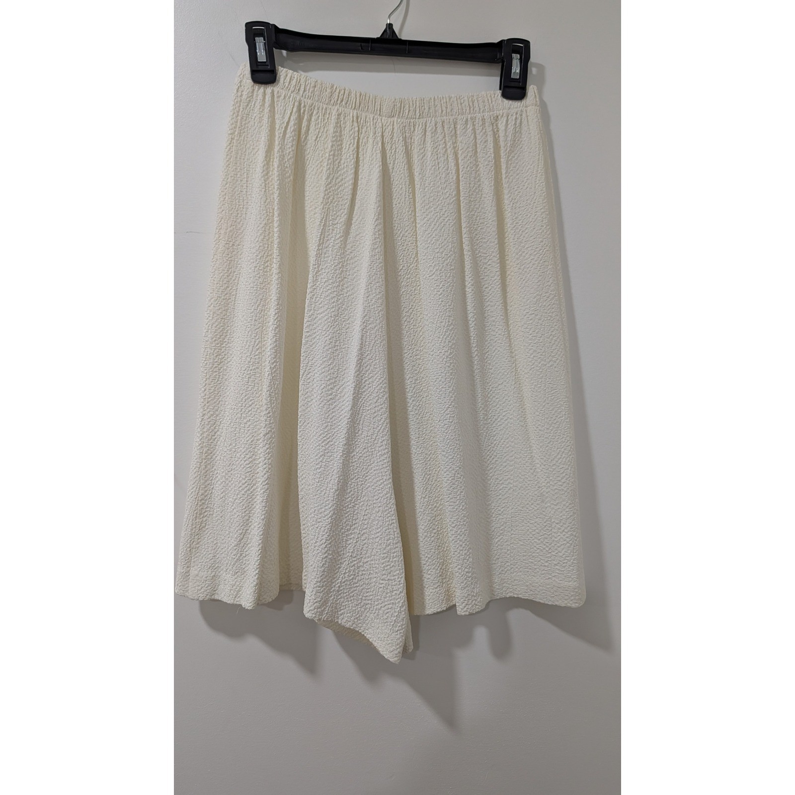 Vintage Alexis Fashions Cream Crinkle Embroidered Jacket Shorts Set Size 11/12