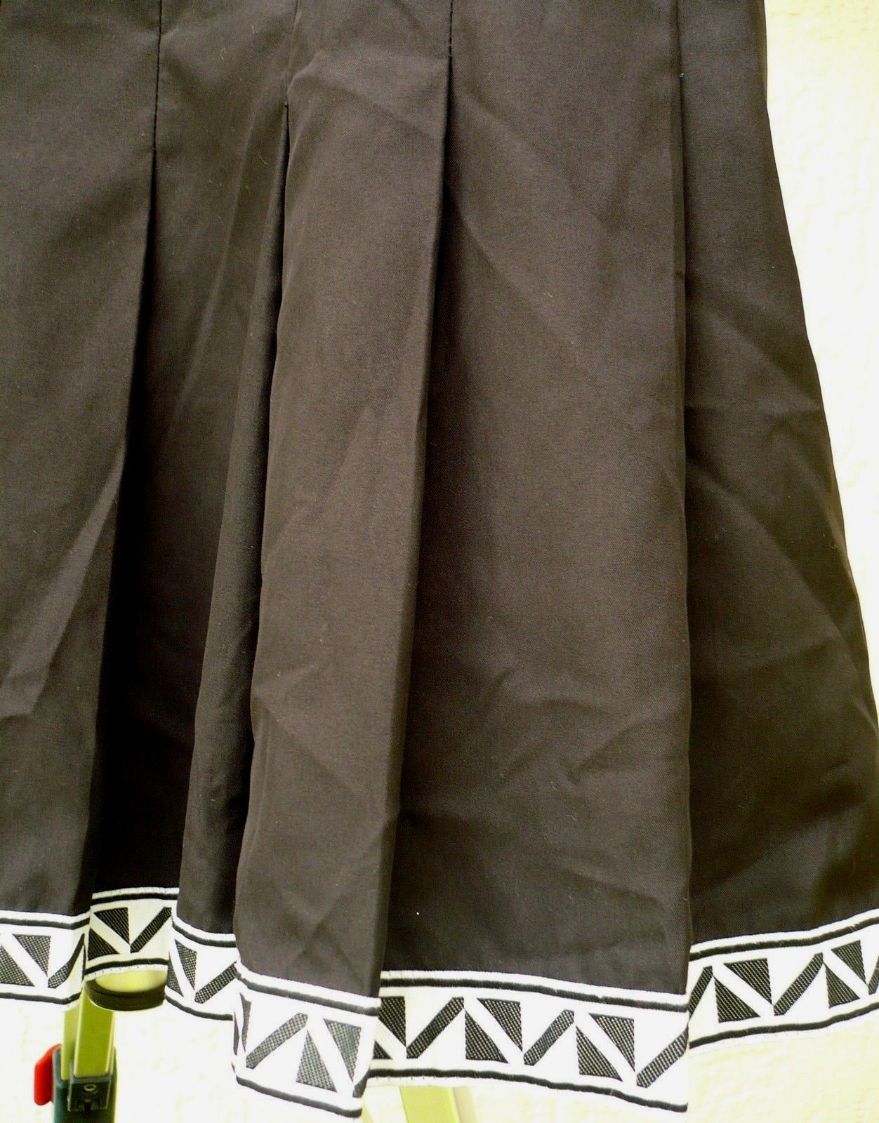 90S VTG SLAZENGER BRITISH HONG KONG M MINI BLACK MICRO FIBER PLEATED SKIRT WOMEN