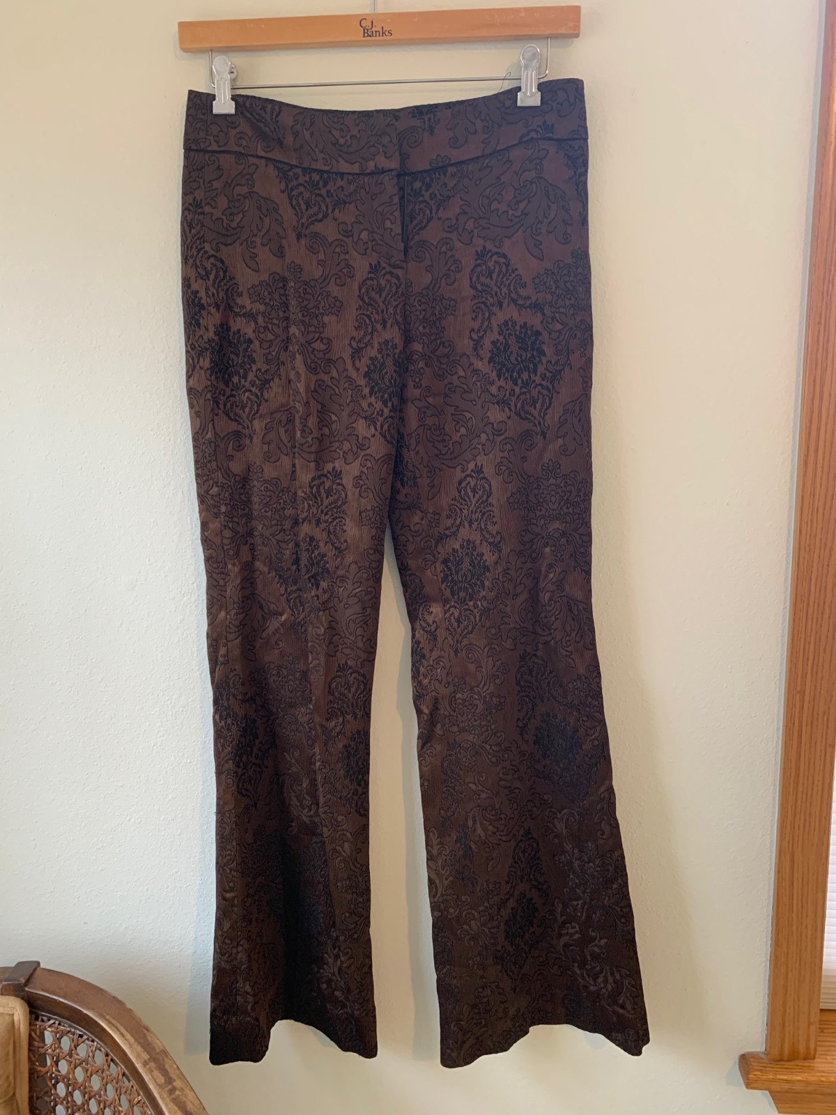 Vintage SUPER UNIQUE brown paisley pants Size 6 (TALL)
