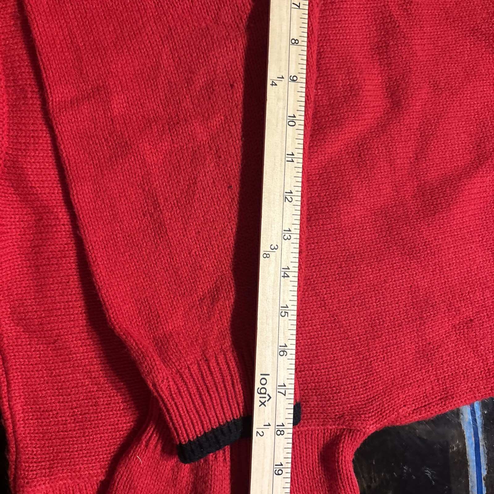 Vintage Novelty Knit Rabbit Dog Sweater Red | Youth XL / Adult XS | Cut Tag