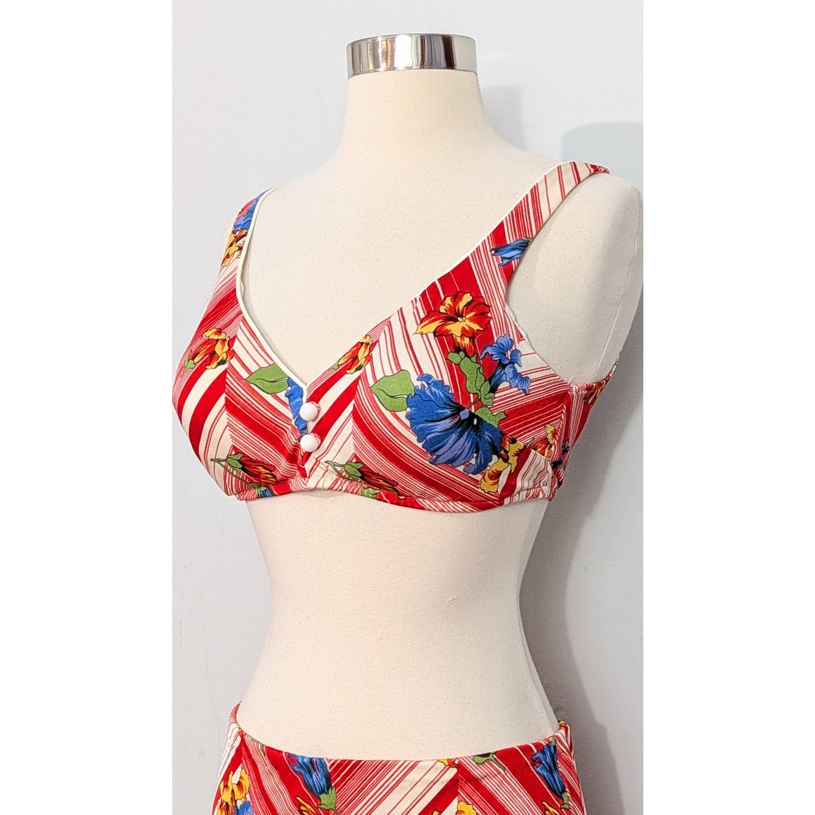 60s/70s Floral Bikini Set