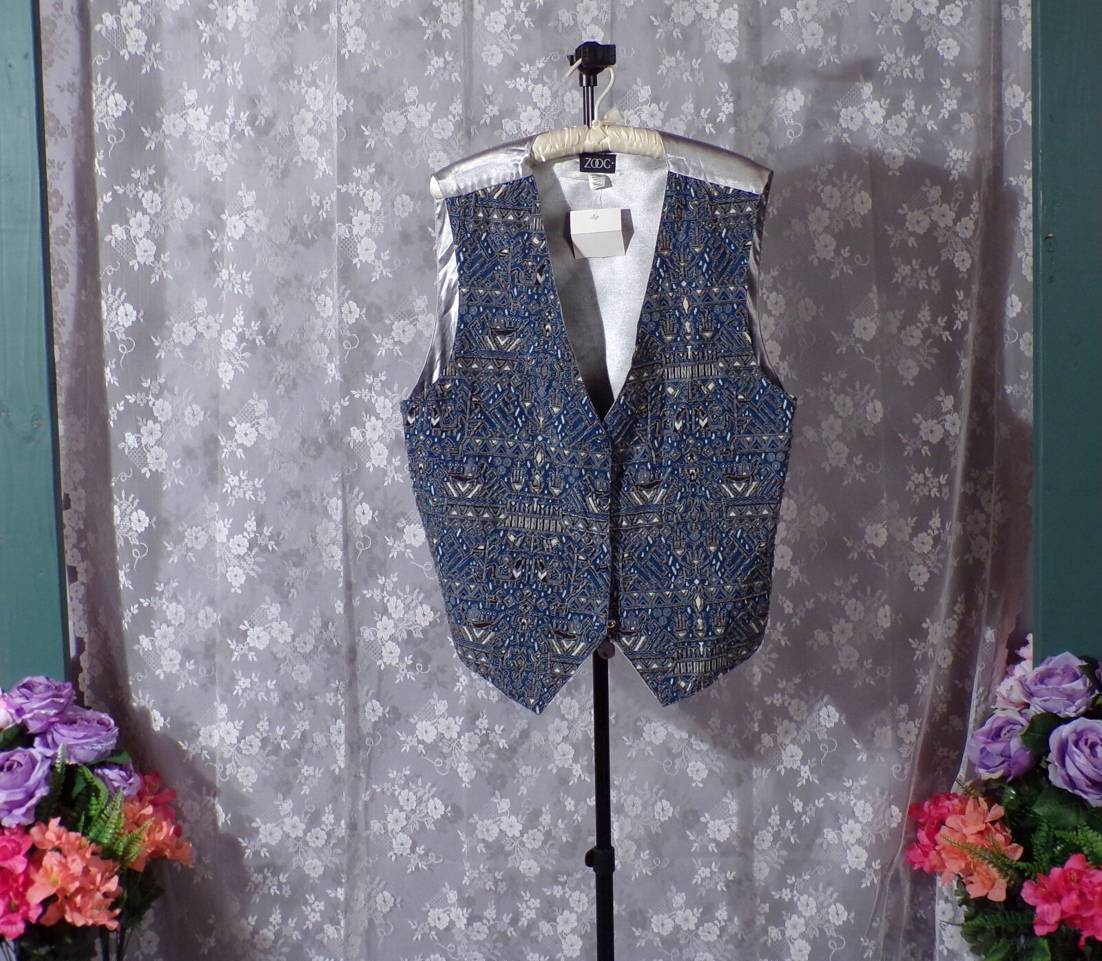 Vintage 90s Boho Hippie Vest 1990s Festival Grunge Phoebe Buffay Style M/L
