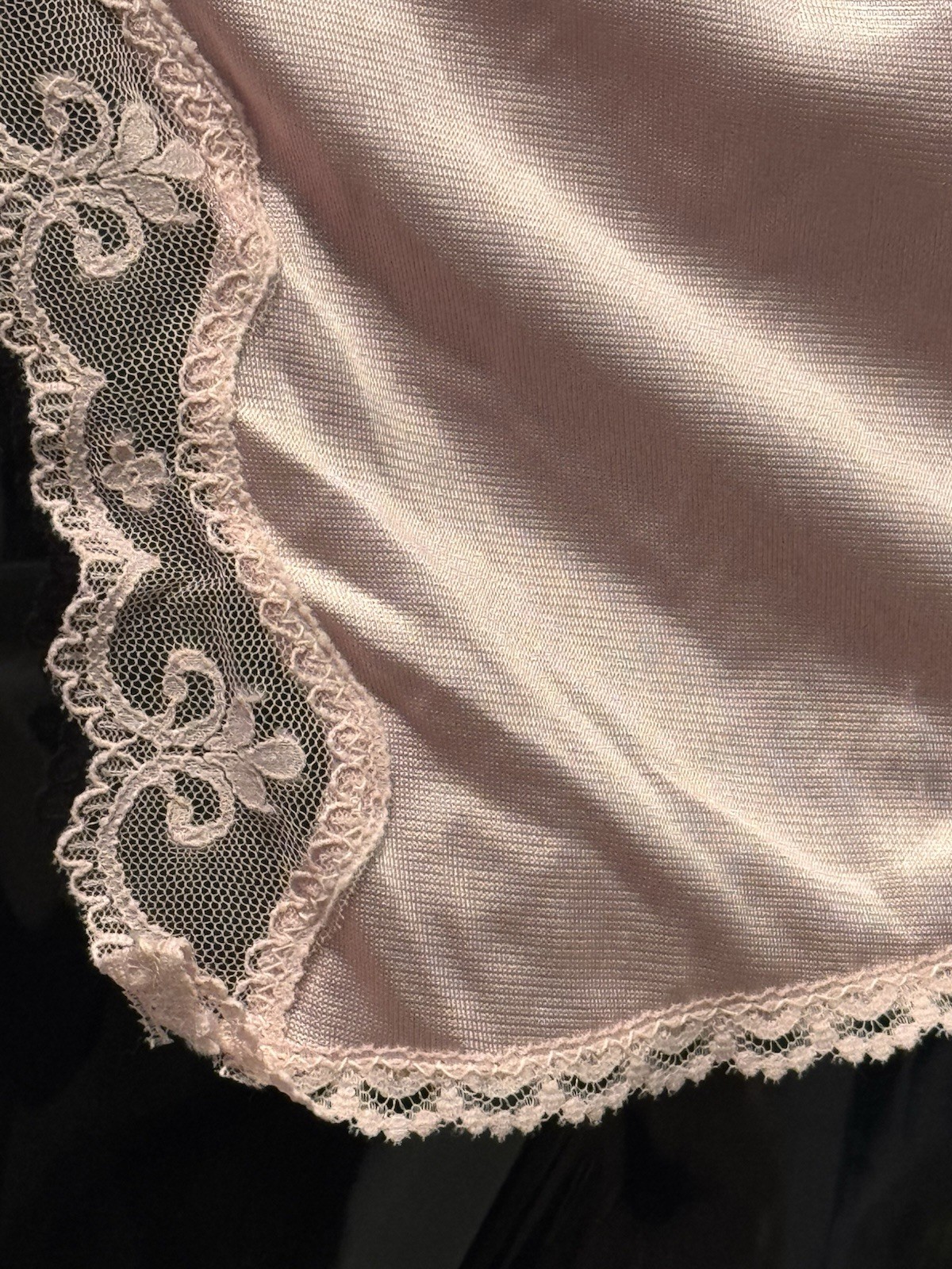 VTG MAIDENFORM Camisole Tank Top Slip Pink Satin Lace Bodice ILGWU SZ 32 Tag New