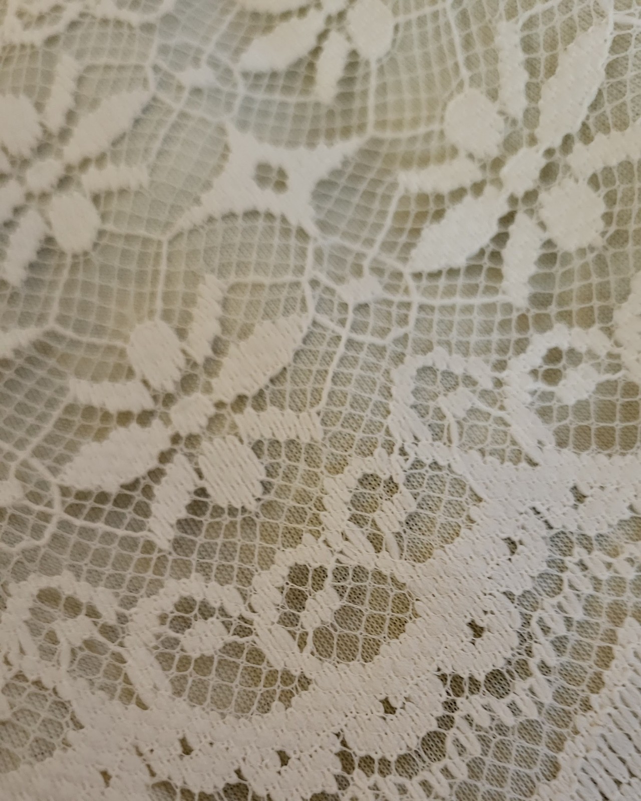 Vtg 70s 80s Lace Boho Wedding Dress Long Sleeve ILGWU Union Made 1920s Revival M