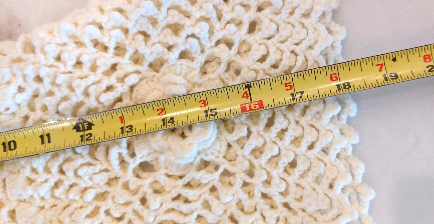 Vintage 70s LeRoy Sweater Crochet Hollow Cut Out Fishnet Flower Bell Mod Size S