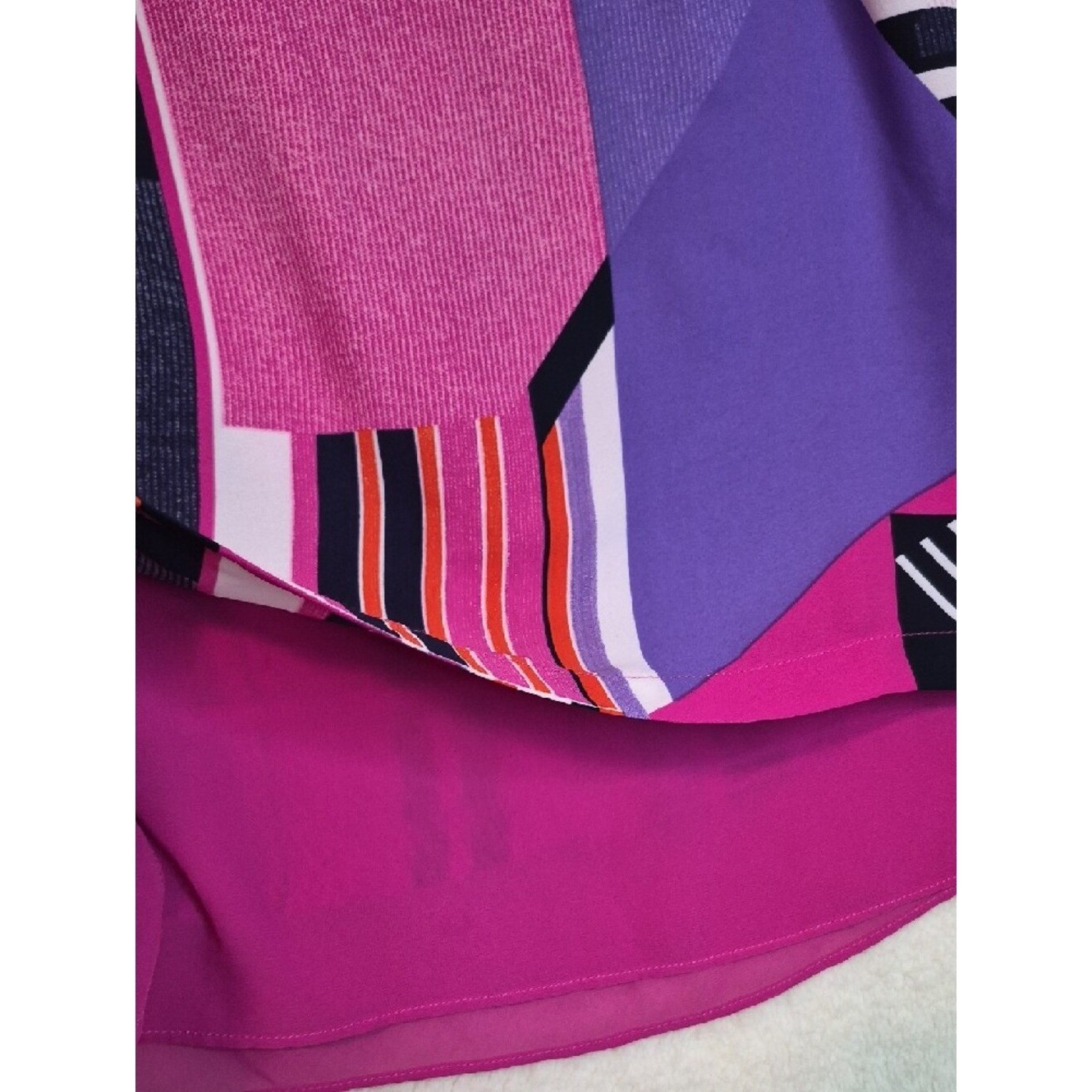Rose & Olive Women’s Pink and Purple Geometric Sleeveless Camisole Size M