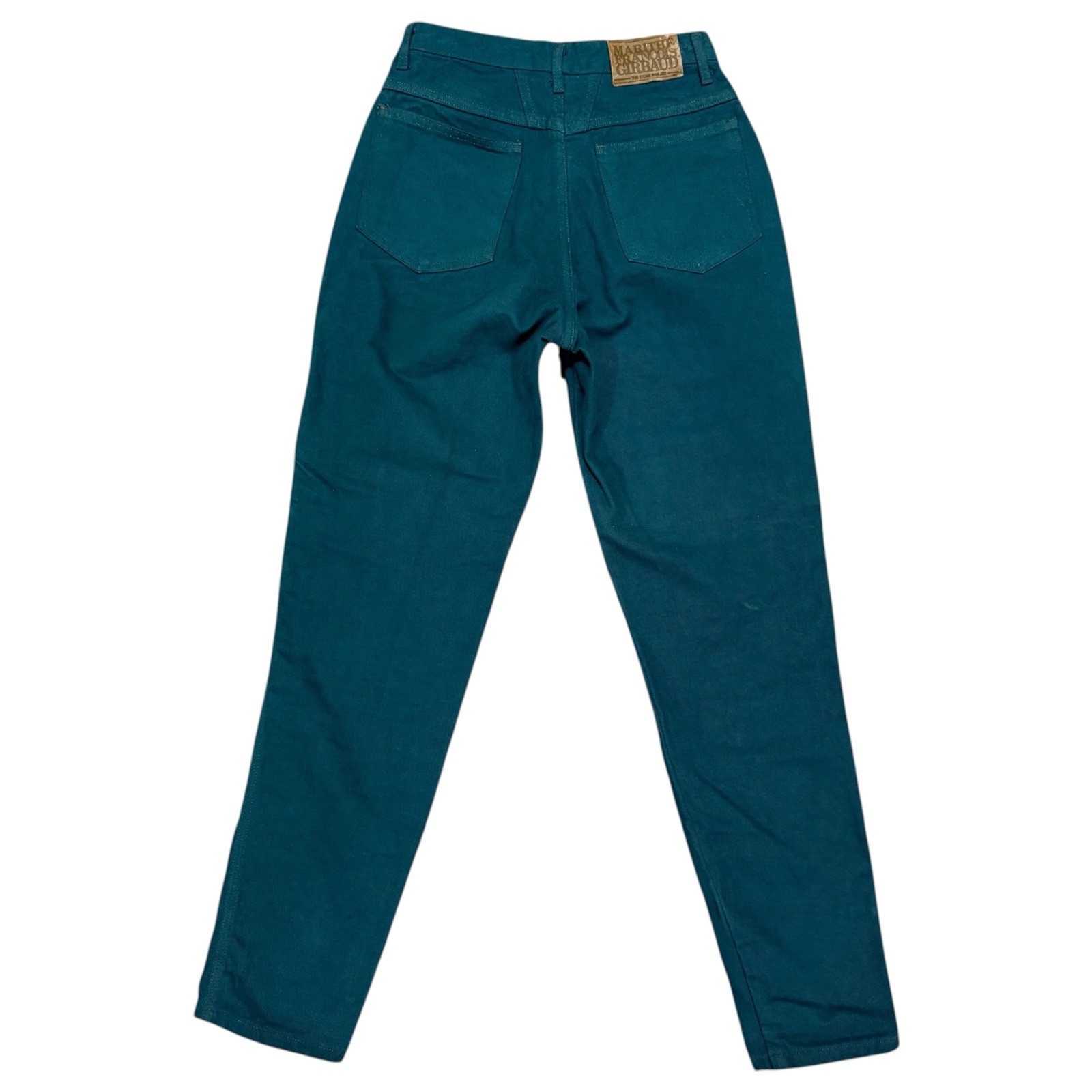 Marithe Francois Girbaud Jeans Women 7/8 Teal Vintage High Waist Tapered 90s