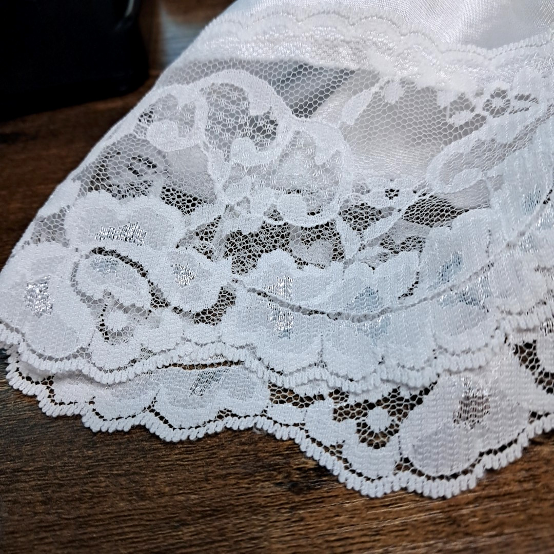 Vtg Vassarette Satin Lace Trim Half Slip Skirt White Womens 2XL Style# 11-805