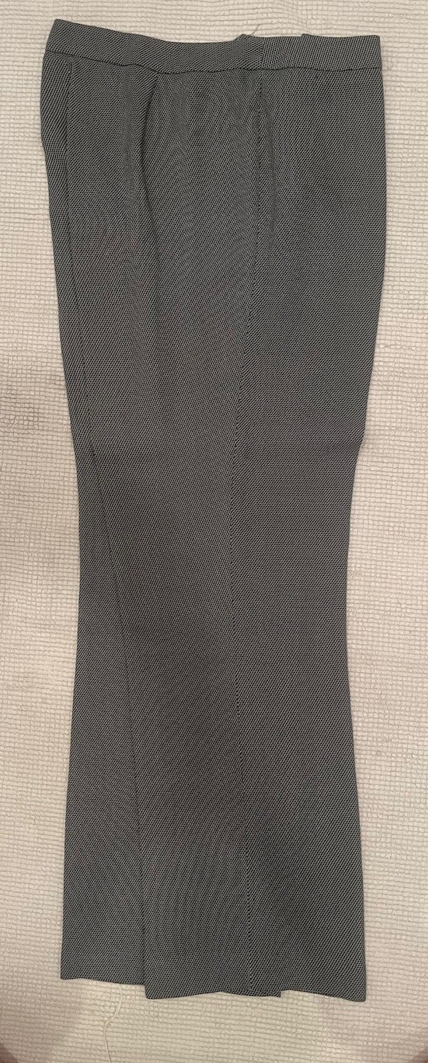 Vintage TAMOTSU New York Womens Pants Suit Set Size 12 Gray Chevron Minimalist