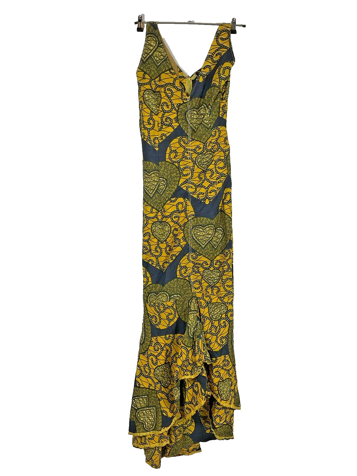 Vintage 60s Hawaiian Dress Womens Sz M Psychedelic Floral Aloha Tropical Mermaid