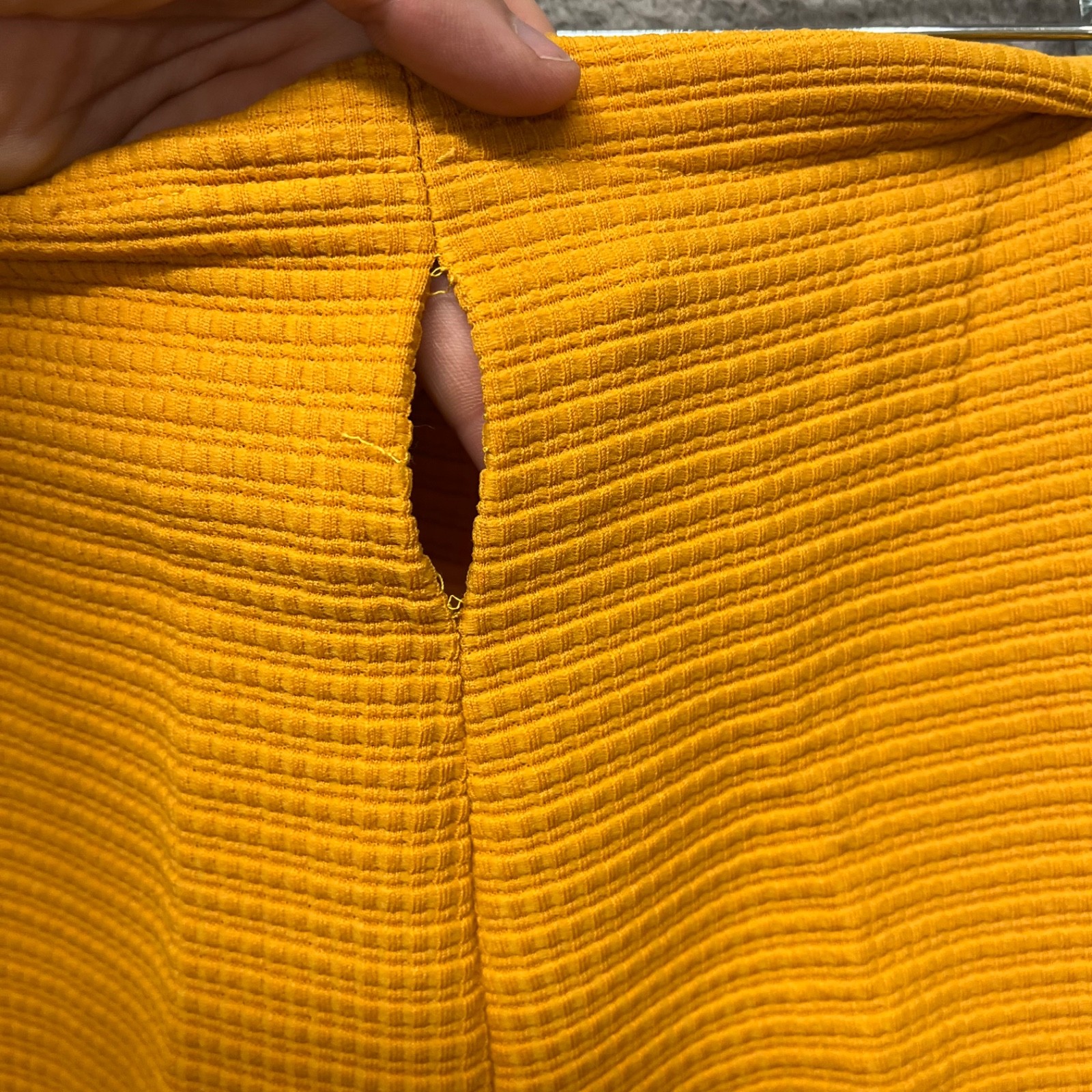 60’s Leisure Pant Set Womens S Marigold Yellow Textured Dacron Polyester 70’s
