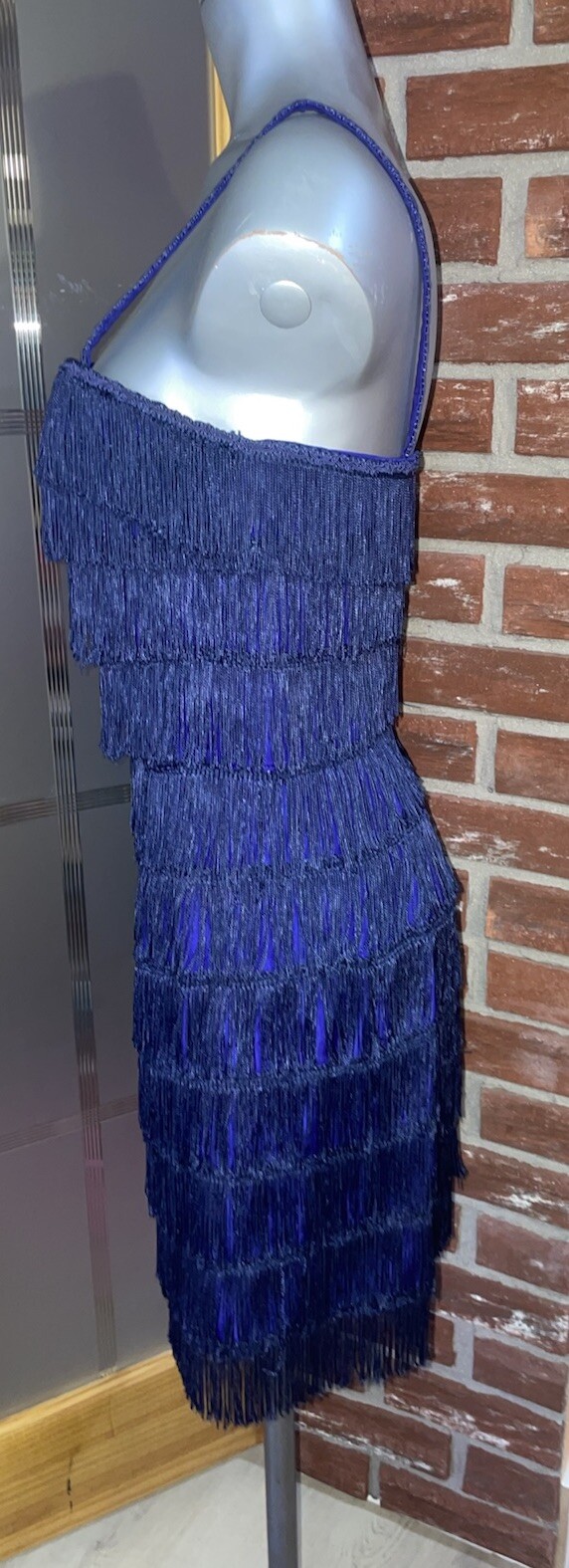 Vintage Huey Waltzer For Darcy 7/8 Women’s blue flapper dress