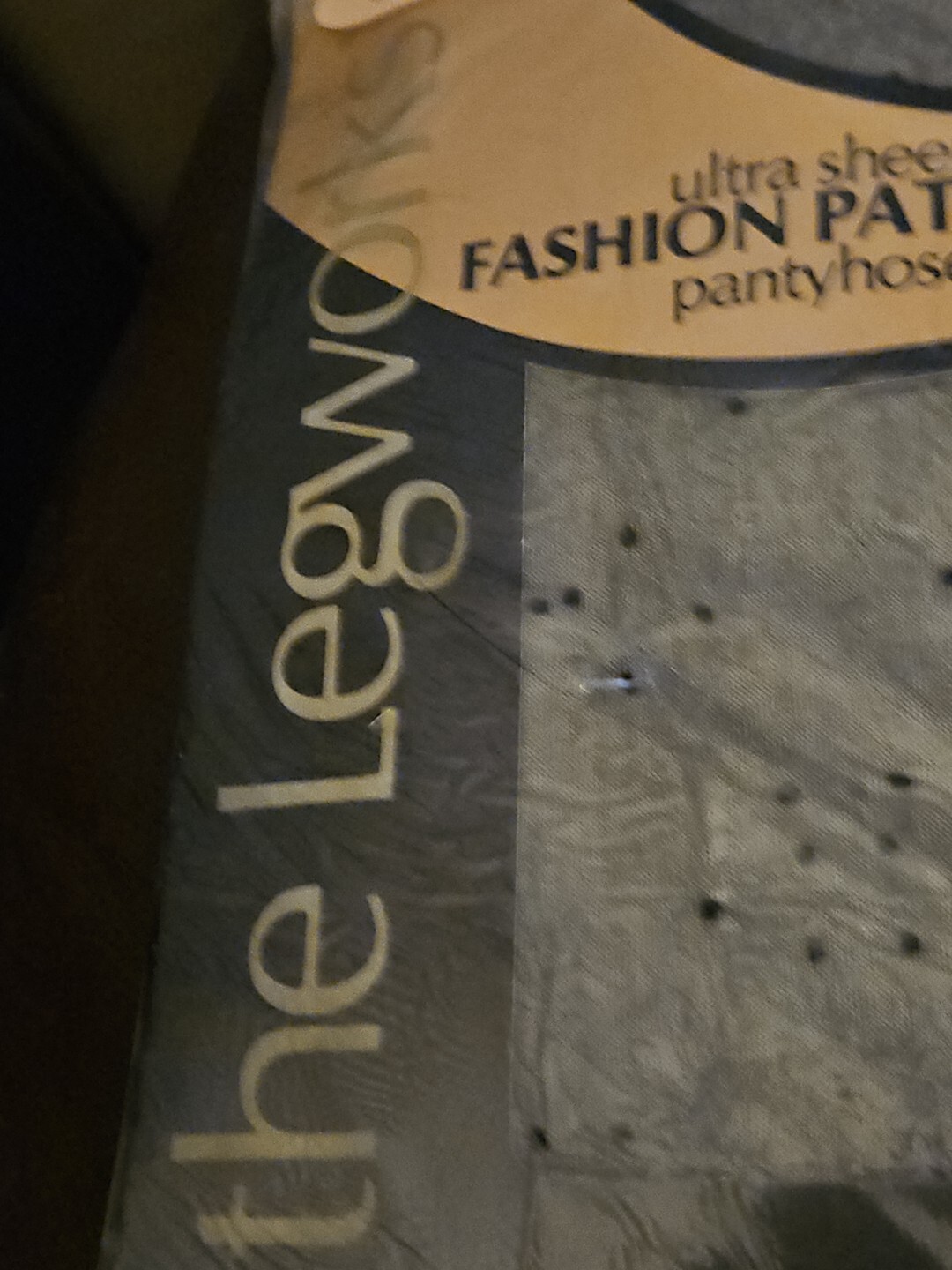 Pantyhose Black Sheer Fashion Dots Pattern Womens Sz 2x Nylon Vinta The Legwork