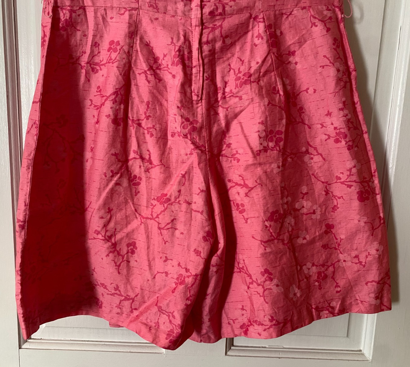 Vintage EVELYN PEARSON Romper Size 12 Pink Floral Sleeveless Faux Wrap Women’s