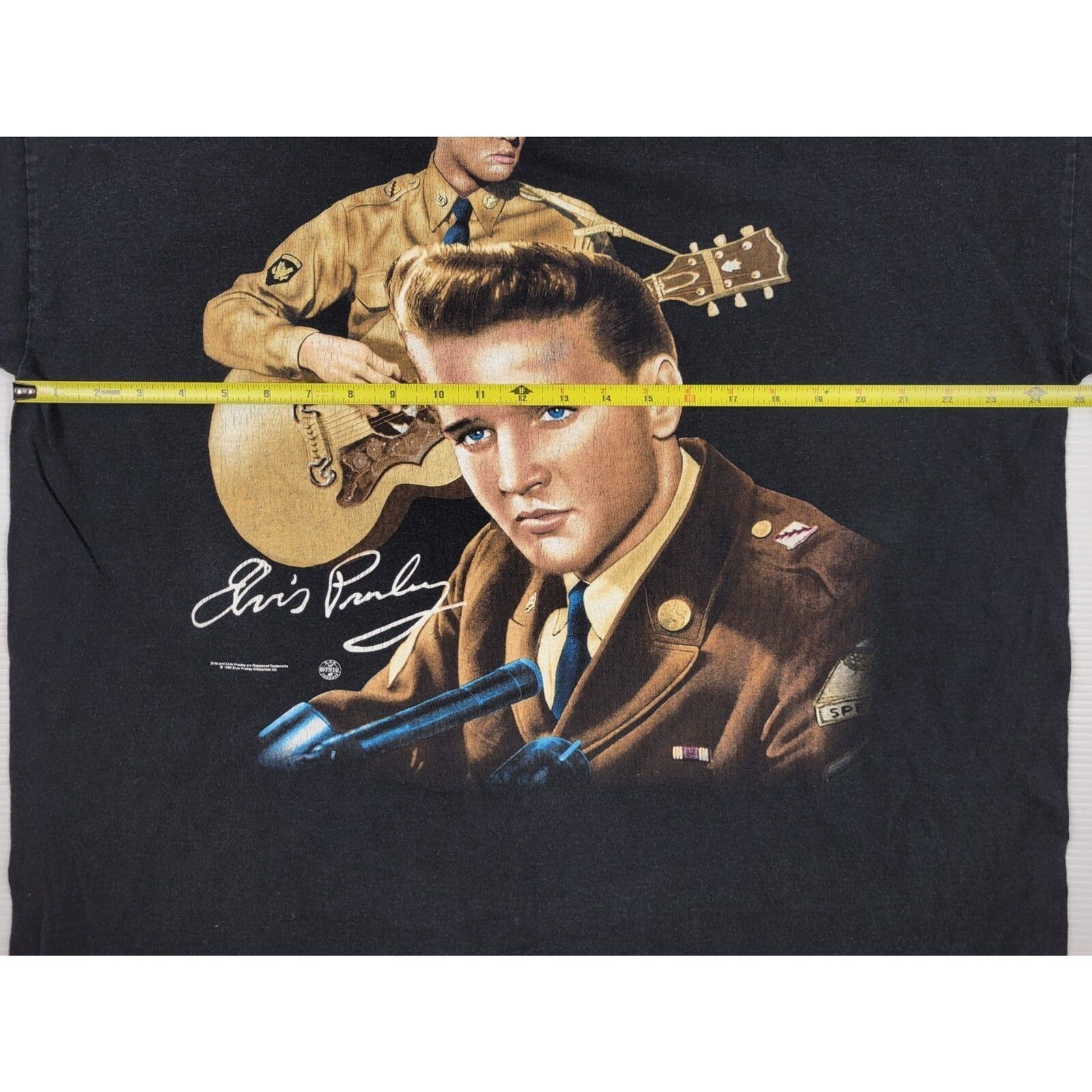 Vintage 90s Trinity Elvis Presley Military Uniform Shirt Unisex XXL 2XL Black