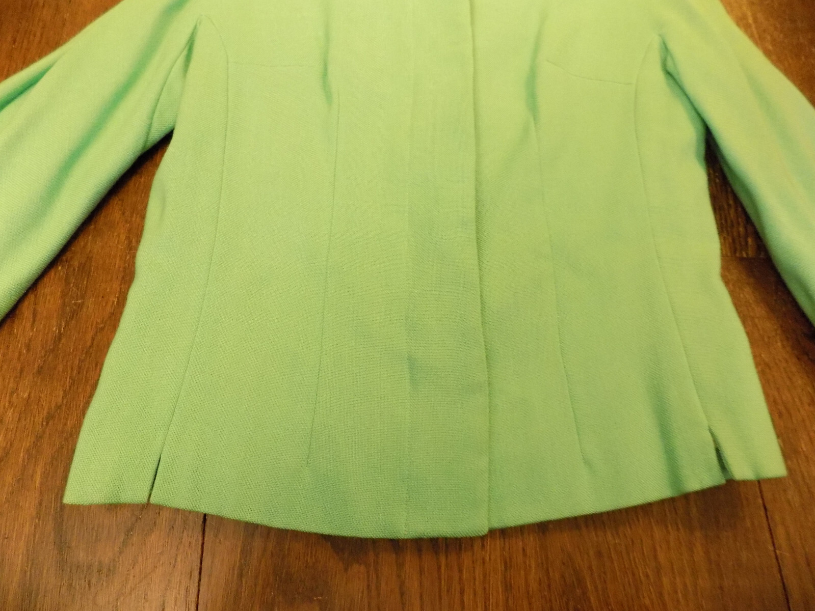 I.magnin & Co Jacket light Green White Piping & Bow ADORABLE Vtg Retro 1960s 60s