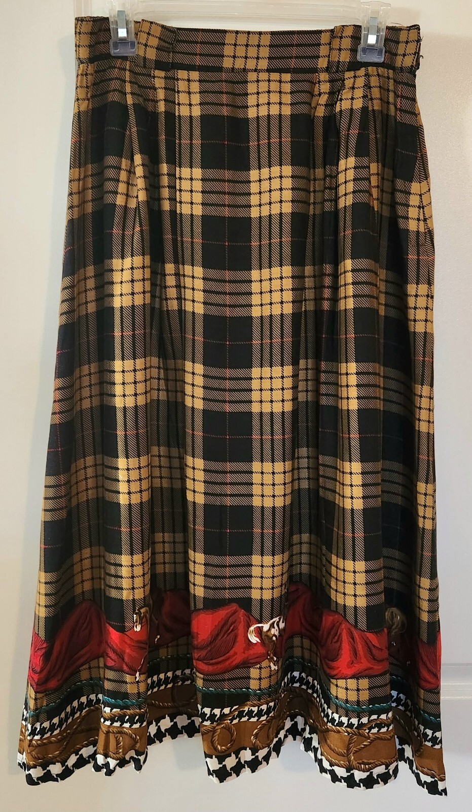 vintage 1980s EQUESTRIAN midi skirt by CHAUS 30-inch waist