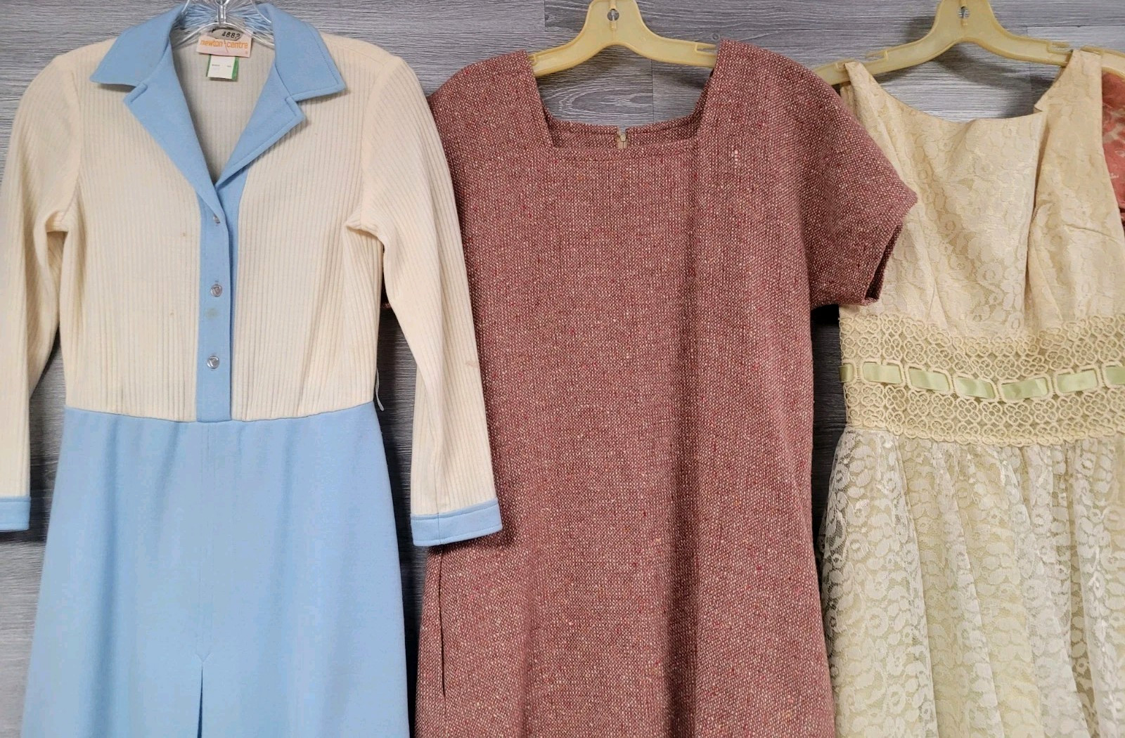 WOMENS LOT OF 22 VINTAGE DRESSES 60s 70s 80s BOHO HIPPIE LACE FLORAL MAXI MIDI