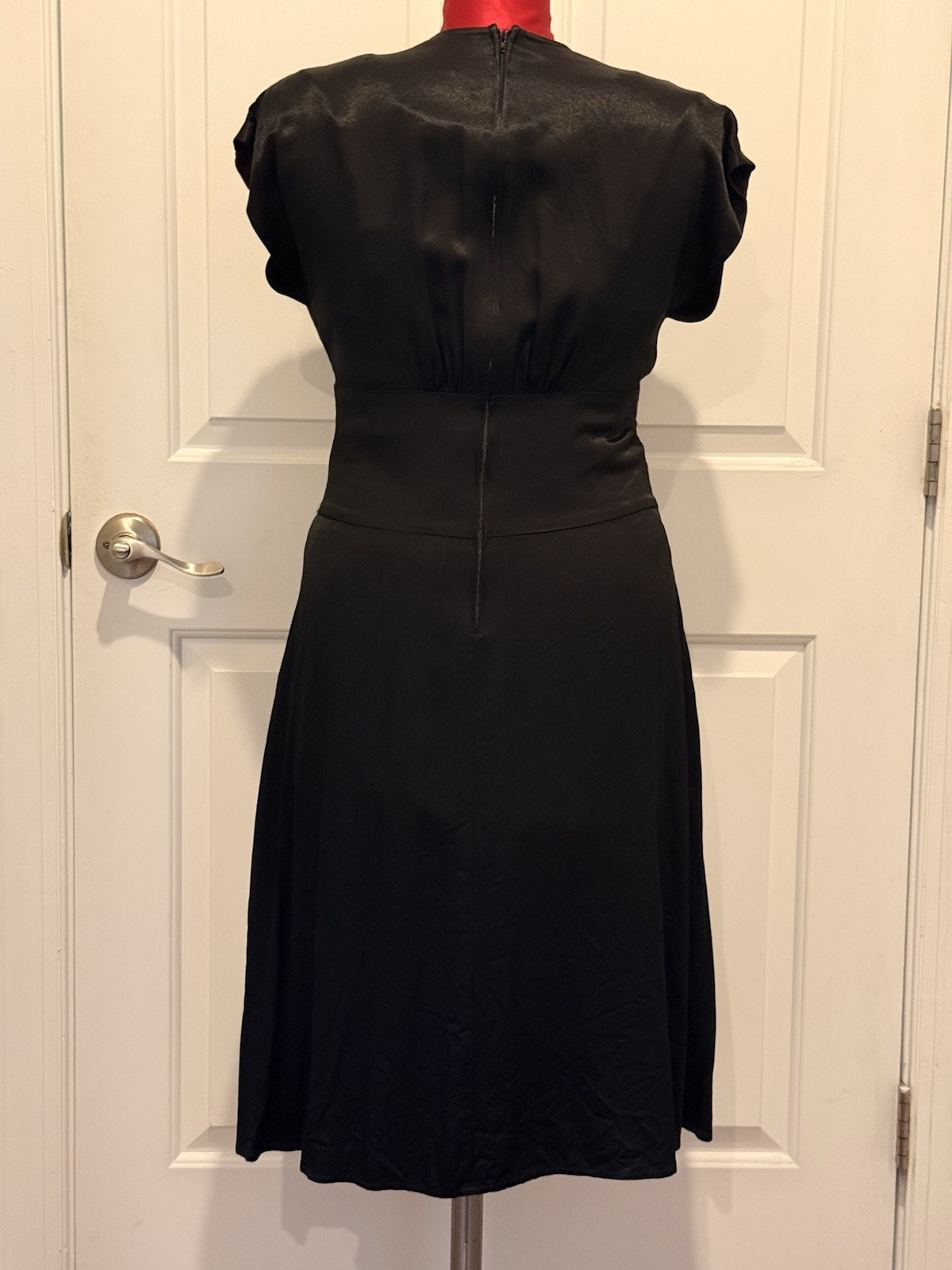 Women’s Early 2000’s Stop Staring Size 14 (US) Black And Purple Sheath Dress