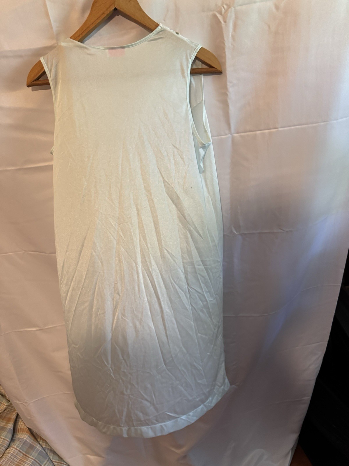 Vinatge Archdale Lingerie Small Blue Nylon Lace Floral Trim Sleepwear
