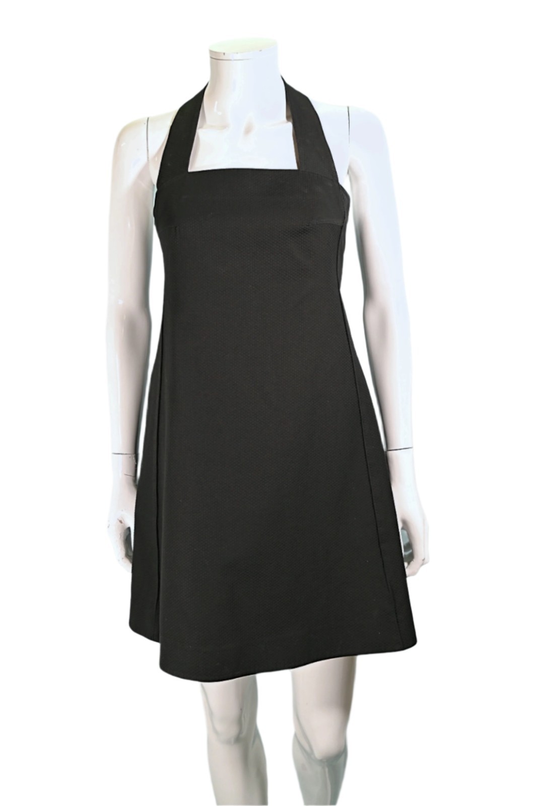 Vintage Claude Montana Black Mini Halter Dress, 'Montana’ Made in Italy XS/XXS