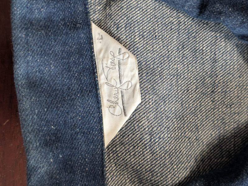 Vintage Cheryl Tiegs Denim Jacket Blue Cotton Large Full Zip