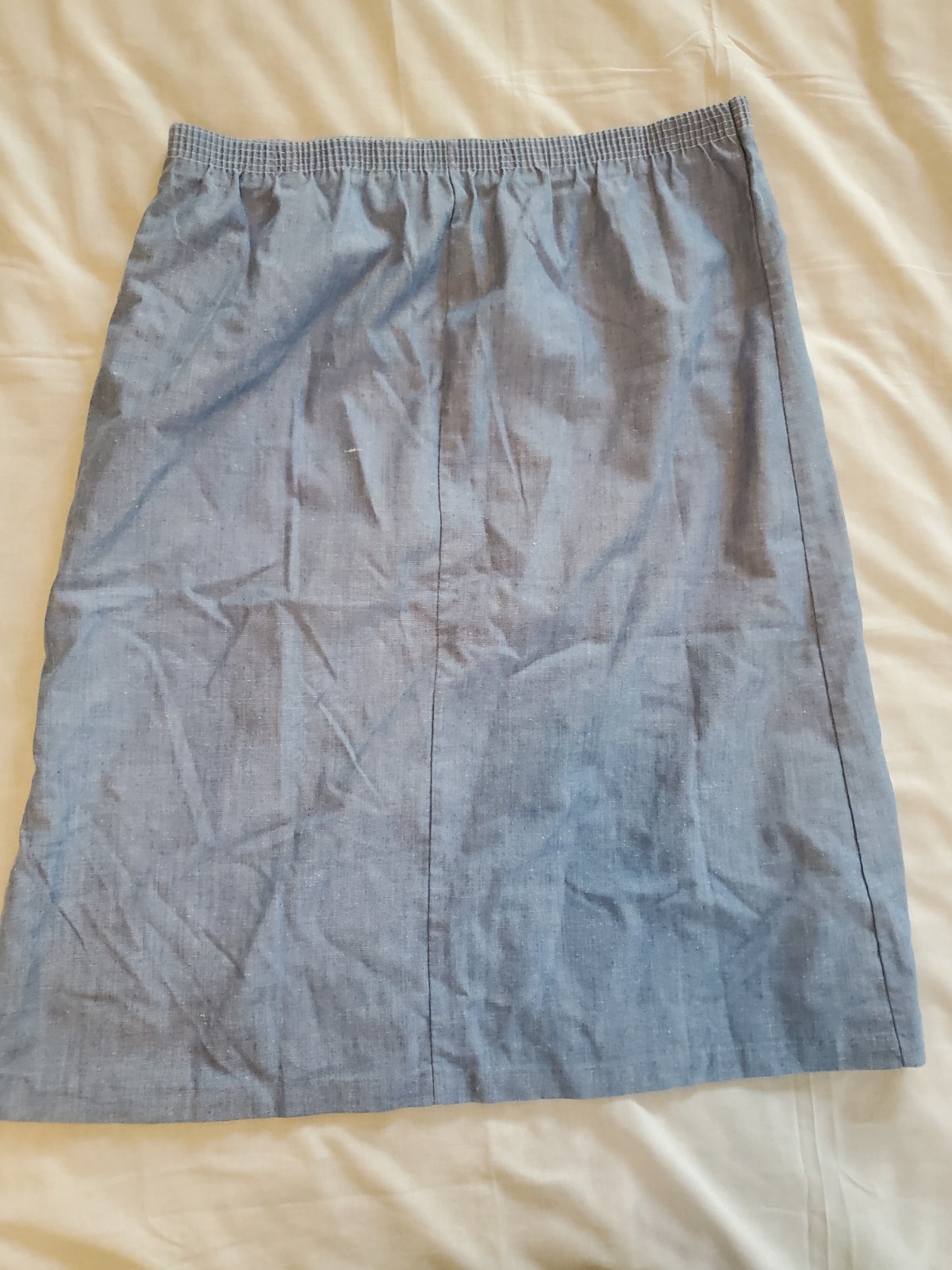 Vintage 80s Hunters Glen Blue Long Skirt Womens 13-14