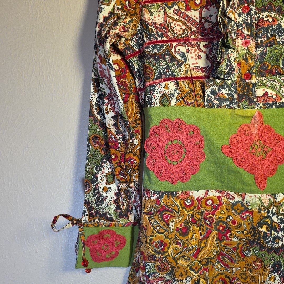 Vintage Boho Festival Dress Women’s Small Med Amarti Retro 60s/70s Hippie Chic *