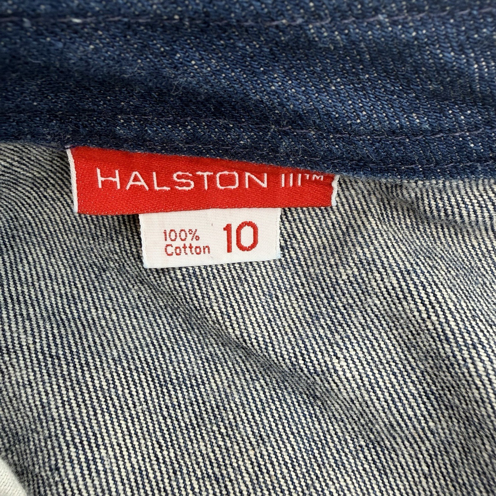 Vintage 80s Halston III 25×27.5” Modern Size 0/2 High Waisted Jeans Red Stitch