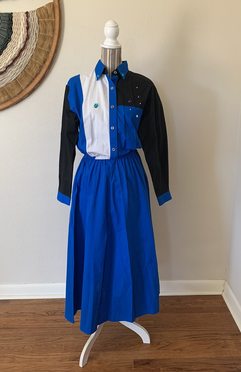 Vintage 90s 1849 Authentic Ranch Wear Western Dress Woman’s S/M