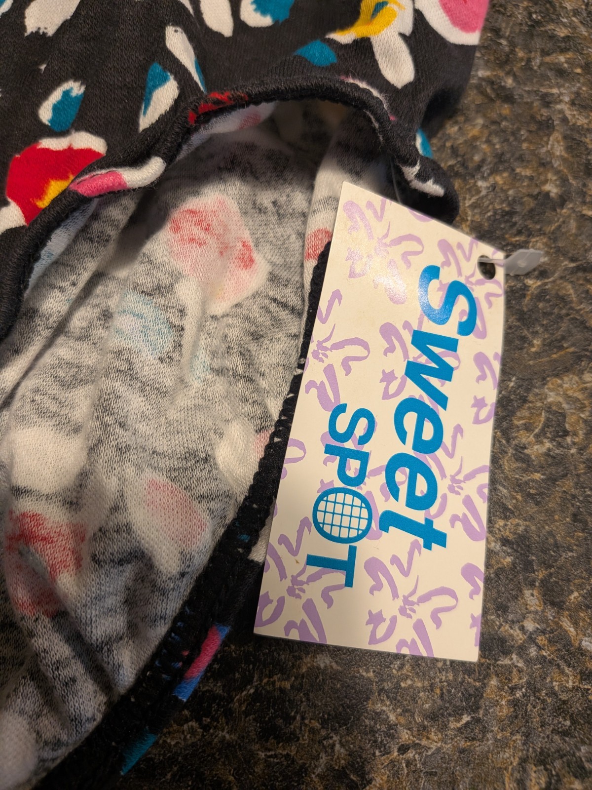 Vintage Sweet Spot Athletic Tennis Panty panties Multi Colored Floral M 90s NOS