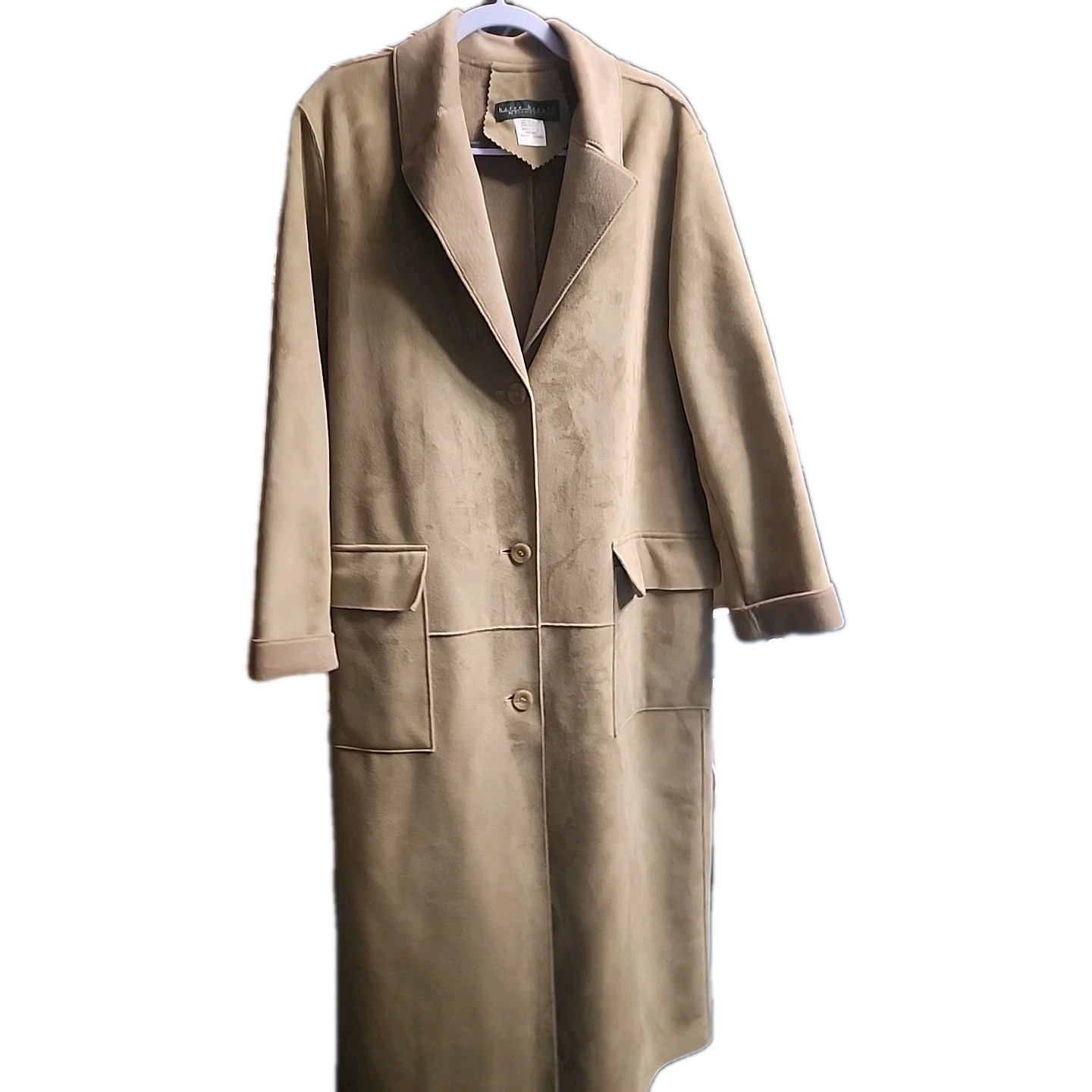 VTG Harve Benard Women’s Faux Suede Long Jacket/Coat Tan Brown Size 12